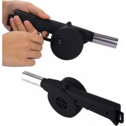 BBQ Ventilateur Blower De Barbecue, Manivelle Fan Air Blower Pour Le Charbon Grils De Outdoor Pique-Nique Camping Cuisine à Outil (Noir, Longueur 26,5 Cm)——VEBTles -Ubbink Magasin 60878188 3