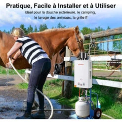 Chauffe-eau à Gaz Camplux BW264C 10L Avec Couvercle De Pluie, Norme GAR Certifiée CE, Utilisation Pour Le Camping, Les RV, Le Lavage Du Cheval -Ubbink Magasin 61062920 4