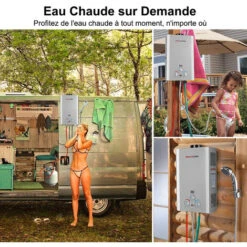 Chauffe-eau à Gaz, Thermomate BE318S 12L Instantané Propane Gaz Chauffe Eau, GPL Extérieur Douche, Pour Le Camping/RV/Laver Les Chevaux, 24kW -Ubbink Magasin 61062940 5