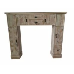 Cadre De Fausse Cheminée Avec Tiroirs Et Compartiments 120x23x100 Cm