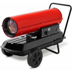 EBERTH Canon A Air Chaud Générateur DAir Chaud Chauffage DAtelier Diesel Fioul 20kW (Direct, Réservoir 19L, Thermostat, Protection Surchauffe, Pare-Flammes, Châssis)