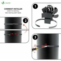 Ventilateur Poele Bois 6 Lames Avec Thermometre -Ubbink Magasin 64699710 4