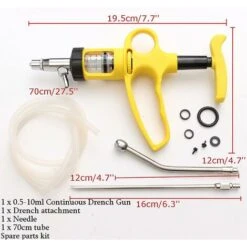 Injecteur Animal Semi Automatique D'acier Inoxydable,Continu Seringue Animale,VéTéRinaire Outil Injecteur,pour éQuipements De Ferme De Porc De BéTail De Mouton De Cheval 56Vingt -Ubbink Magasin 64937017 5
