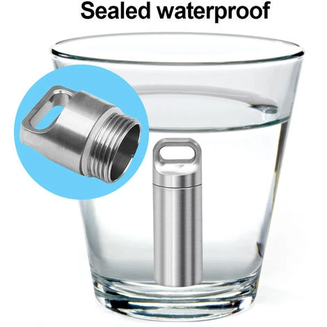 Réservoir étanche De Survie En Acier Inoxydable Bouteille De Médicament Portable Mini Réservoir Scellé Portable-BDD 6 Réservoir étanche De Survie En Acier Inoxydable Bouteille De Médicament Portable Mini Réservoir Scellé Portable-BDD – Image 4