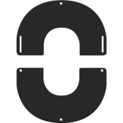 Plaque De Finition Ronde Noire Ø 80 Mm