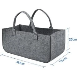 Froadp Sac à Buche En Feutre Pour Bois De Cheminée, Cabas De Courses, Panier à Bois Portable, Pliable Résistant Panier à Bûches Bois, Sac à Range-Bûches (30L, Lot De 2, Gris Moyen) 8 Froadp Sac à Buche En Feutre Pour Bois De Cheminée, Cabas De Courses, Panier à Bois Portable, Pliable Résistant Panier à Bûches Bois, Sac à Range-Bûches (30L, Lot De 2, Gris Moyen) -Ubbink Magasin 67376754 2