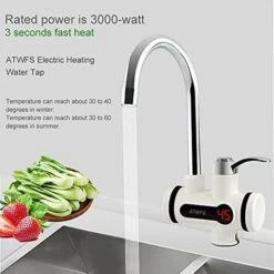 Robinet électrique 220 V Avec Chauffe-eau, Affichage De La Température LED, 3000 W, Chauffe-eau Instantané Pour Cuisine, Salle De Bain, Eau Chaude Instantanée (bas, Grand) JUNJUN -Ubbink Magasin 67463483 5