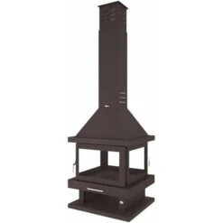 FM Cheminée Métallique Centrale C-204 11kW 4 Faces 2 Portes