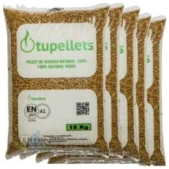 150 Kg Pellet Granulés De Bois 100% Naturel Pour Le Chauffage. 10 Sacs De 15 Kg