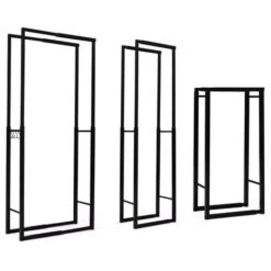 Range Bûches Métal Modulable Pour Cheminée Ajustable Largeur Et Hauteur 65x25x150 CM -Ubbink Magasin 69113980 3