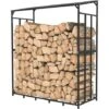 Étagère En Métal Pour Bois De Cheminée Range Bûches Extérieur 176x60x156cm Pour Bois De Chauffage - Noir -Ubbink Magasin 69366154 1