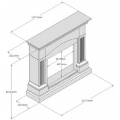 Encadrement De Cheminée Cetona Noir Prof Cm 102,2x113,7x28,2 MPC CORNICE CAMINO CETONA NERO -Ubbink Magasin 69458858 3
