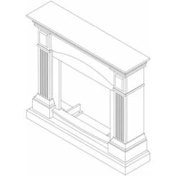Encadrement De Cheminée Cetona Noir Prof Cm 102,2x113,7x28,2 MPC CORNICE CAMINO CETONA NERO -Ubbink Magasin 69458858 4