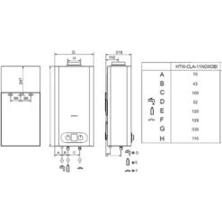 Chauffe-eau à Gaz Butane - Chauffage Atmosphérique / Tir Naturel - Allumage Automatique - Faible émission De NOx - Classe énergétique A -Ubbink Magasin 69588610 3