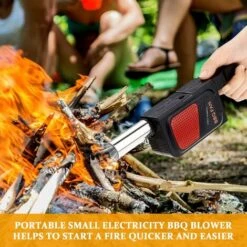 MINKUROW Souffleur De Barbecue, Portable Ventilateur De Barbecue Manuel De Poche Électrique Souffleur D'air Pour Bbq Feu Soufflet Outil De Pique-Nique En Plein Air Camping Randonnée Cuisinière(Sans Ba -Ubbink Magasin 69821281 4