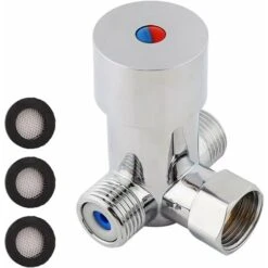 G1/2 Vanne Eau Chaude Et Froide Mélange Valve Automatique Thermostatique Connexions Robinet -Ubbink Magasin 70394504 4