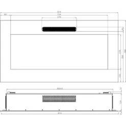 Cheminée Électrique Murale Encastrable 2000W Kekai Alabama 91,4x14x48 Cm Effet Feu 9 Couleurs à 5 Niveaux Et Télécommande -Ubbink Magasin 70400270 4