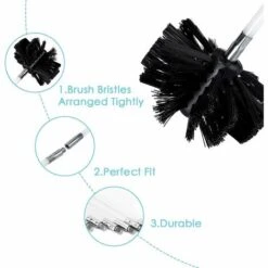 Kit De Ramonage, Cheminee Outil Nettoyage De CheminéE Brosses Kit Comprenant 9 Tiges Flexibles De 410 Mm Et TêTes De Brosse Pour PoêLe à Bois -Ubbink Magasin 71206389 4