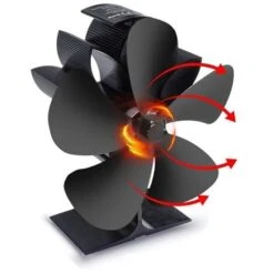Ventilateur De Poêle 5 Lames à économie De Carburant Alimentées Par La Chaleur - Bureau