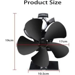 Ventilateur De Poêle 5 Lames à économie De Carburant Alimentées Par La Chaleur - Bureau -Ubbink Magasin 71278715 5