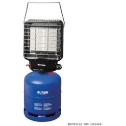 POÊLE À GAZ BARRACHINA BLEU Avec Poignée Intégrée - 18 X 28 X 38 Cm- SANS BOUTEILLE DE GAZ