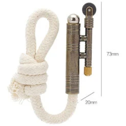 Briquet Vintage Retro Trench Crotale Corde Velours Métal Briquet Allume-feu Camping Extérieur, Pas Besoin De Kérosène/Gaz, 3 -Ubbink Magasin 72850209 2