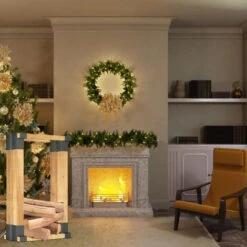 Froadp Aide à L'empilage Support à Bois De Chauffage En Métal, Etagère Cheminée, 4 Pièces -Ubbink Magasin 72872587 5