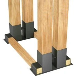 Froadp Aide à L'empilage Support à Bois De Chauffage En Métal, Etagère Cheminée, 8 Pièces -Ubbink Magasin 73155371 3