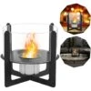 Froadp Cheminée De Table Au Bioéthanol Brûleurs Portables Pour Décoration Intérieure Et Extérieure (Ø22x19.5cm, Rond) -Ubbink Magasin 73155378 1