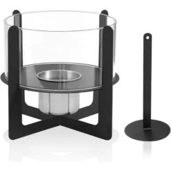 Froadp Cheminée De Table Au Bioéthanol Brûleurs Portables Pour Décoration Intérieure Et Extérieure (Ø22x19.5cm, Rond) -Ubbink Magasin 73155378 5