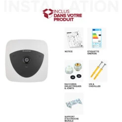 Ariston ANDRIS LUX - Chauffe-eau électrique Sous Évier 15 Litres - Puissance 2000W - Compact, Facile à Utiliser - Conçu Et Fabriqué Pour être Installé En France. -Ubbink Magasin 74090273 4