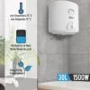 Aquamarin® Chauffe-Eau Électrique - Réservoir Avec Capacité De 30 Litres, Puissance 1500W, Thermostat à 75° C - Ballon D'Eau Chaude, Chaudière Électrique -Ubbink Magasin 74550067 1
