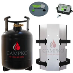 PACK CAMPKO Bouteille GPL Bluetooth Réservoir 15L + Support Mural + Afficheur Et Jauge Camping Car