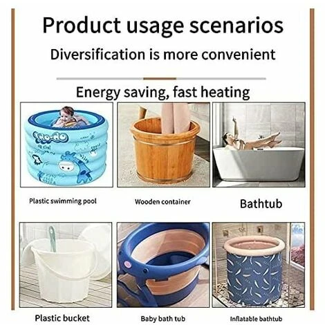 Chauffe-eau électrique 3000W Avec Tension Par Immersion, Chauffe-eau De Piscine, Chauffe-eau Portable, Adapté Pour étangs, Seaux 5 Chauffe-eau électrique 3000W Avec Tension Par Immersion, Chauffe-eau De Piscine, Chauffe-eau Portable, Adapté Pour étangs, Seaux – Image 3