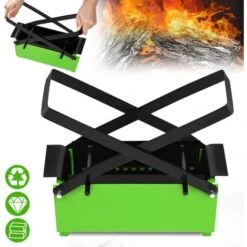 Froadp Presse à Papier Mobile Compacteur De Papier Presse Manuelle à Vieux Recyclé Vieux Papiers Pour Le Chauffage Poêle à Bois (Vert, 26x9.5x13cm)