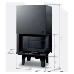Insert De Cheminée 80 JOY CG LD R D200 78 CM 7kW Porte Relevable -Ubbink Magasin 75231842 5