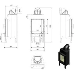 Insert Cheminée NADIA 8 - 7 KW -Ubbink Magasin 75231856 4