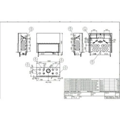 Insert Cheminées à Bois MB 160 CM Porte Guillotine 21 KW + 8 Bouches Recuperateur De Chaleur -Ubbink Magasin 75232059 5