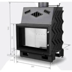 Insert De Cheminée 80 CM EVO 17kW -Ubbink Magasin 75232060 3