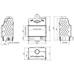 Insert De Cheminée 80 CM EVO 17kW -Ubbink Magasin 75232060 5