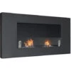 Augusto - Cheminée Encastrée Au Bioéthanol Avec 2 Brûleurs De 1,5 Litre. Cheminée Au Bioéthanol En Acier Inoxydable Et Verre Trempé. 110x54 Cm Couleur Noir -Ubbink Magasin 75262735 1