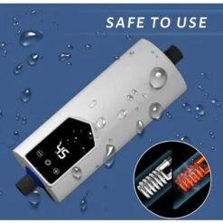 Mini Chauffe-eau électrique Instantané 5500 W, étanche IPX4 Avec Affichage LED Et Pommeau De Douche Chauffe-eau Instantané Thermostatique Pour Salle De Bain Cuisine。 -Ubbink Magasin 76313977 4