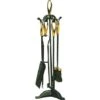 Ensemble De 4 Outils Pour Cheminée Elisse Acier Laiton H.65 Cm. - Salle De Repos -Ubbink Magasin 77511654 1