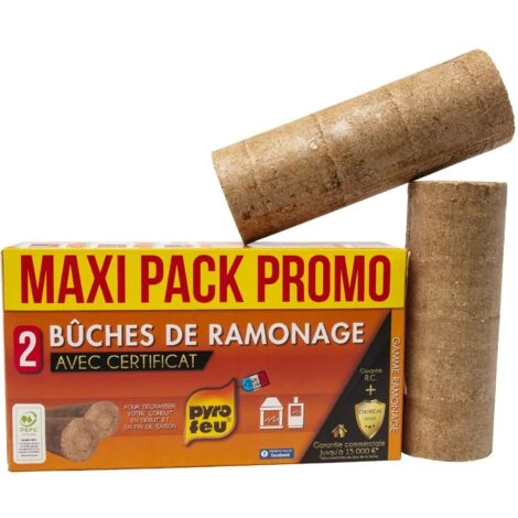 Lot De 2 Bûches De Ramonage Pyrofeu Pour Insert Avec Certificat 7 Lot De 2 Bûches De Ramonage Pyrofeu Pour Insert Avec Certificat – Image 5