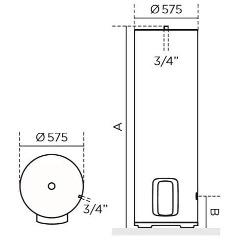 Chauffe-eau électrique DURALIS ACI Hybride Vertical Stable 150L- THERMOR - 272039 4 Chauffe-eau électrique DURALIS ACI Hybride Vertical Stable 150L- THERMOR - 272039 – Image 2