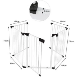 Barrière De Sécurité Enfant, Bébé, Animaux Grille De Protection Pour Cheminée 3 Mètres, 5 Panneaux -Ubbink Magasin 79353987 4