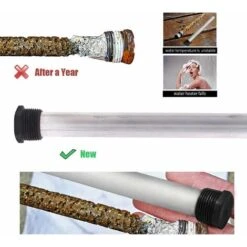 232767 Barre D'anode En Magnésium Pour Chauffe-eau De Camping-car Avec Ruban PTFE Et Outil De Douille, Prolonge La Durée De Vie Du Réservoir De Chauffe-eau– 23,7 Cm De Long Et Filetage De 1,9 Cm (lot -Ubbink Magasin 79397597 3