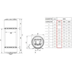 Ariston Sagéo Chauffe Eau électrique Vertical Mural 100 Litres Diamètre 530 Mm - Résistance Stéatite - Conçu Et Fabriqué Pour être Installé En France. 10 Ariston Sagéo Chauffe Eau électrique Vertical Mural 100 Litres Diamètre 530 Mm - Résistance Stéatite - Conçu Et Fabriqué Pour être Installé En France. -Ubbink Magasin 79487901 4