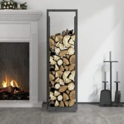 Porte-bûches | Abri Bûches Range Bûches Gris 33,5x30x110 Cm Bois Massif De Pin 85787 -Ubbink Magasin 81168128 3