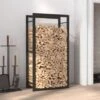 Portant De Bois De Chauffage | Porte Bûches Et Range Bûches Noir Mat 50x28x94 Cm Acier 16251 -Ubbink Magasin 81168240 1